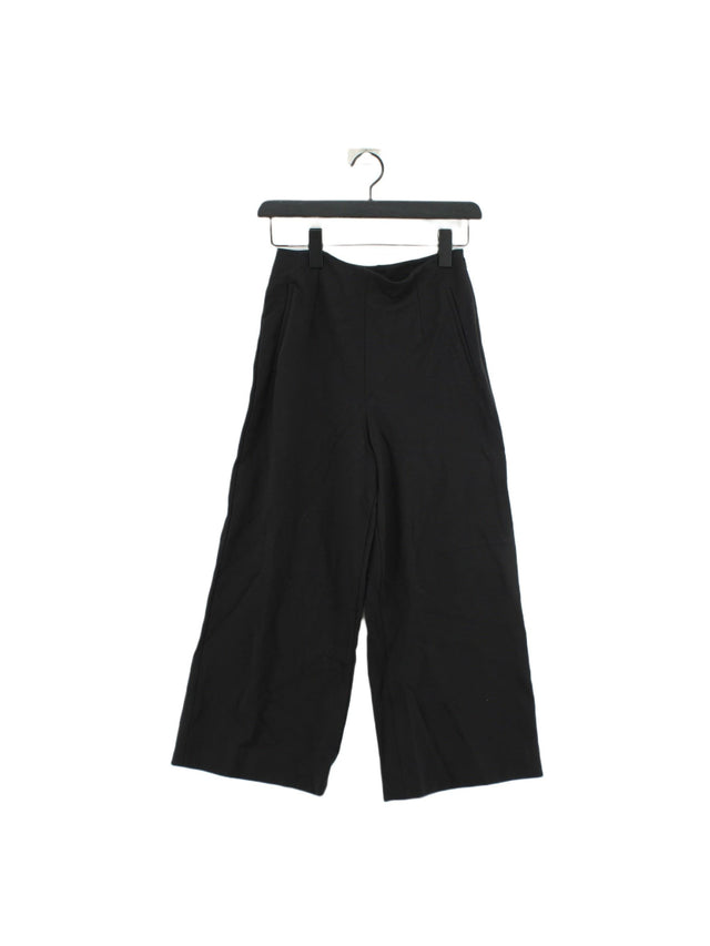 Whistles Women's Trousers UK 8 Black Viscose with Nylon