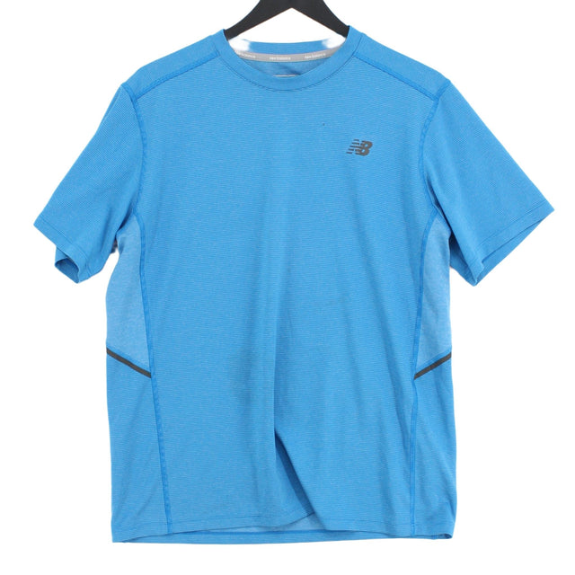 New Balance Men's T-Shirt L Blue 100% Polyester