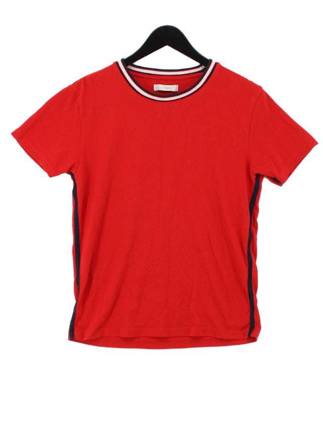 Celio Women's T-Shirt M Red Cotton with Elastane, Polyester