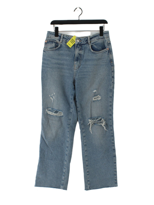 Zara Women's Jeans UK 12 Blue 100% Cotton