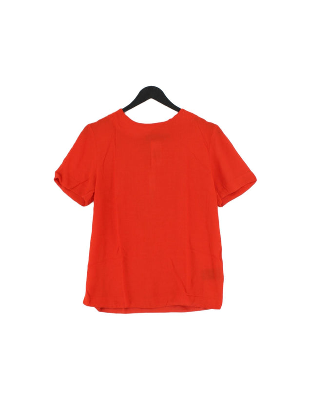 & Other Stories Women's Top UK 6 Orange 100% Viscose