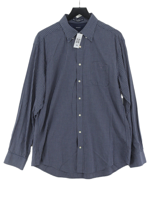 Gant Men's Shirt XL Blue 100% Cotton
