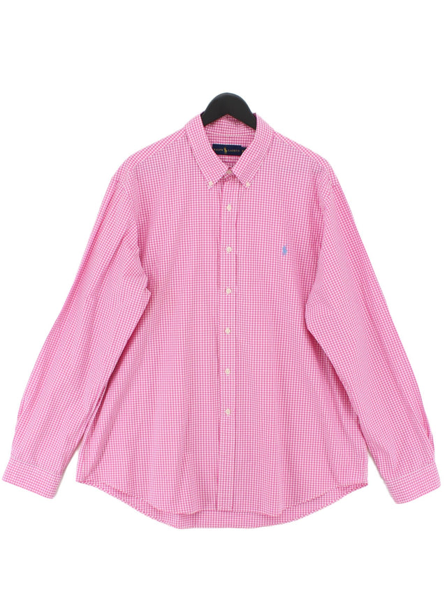 Ralph Lauren Men's Shirt XXL Pink 100% Cotton