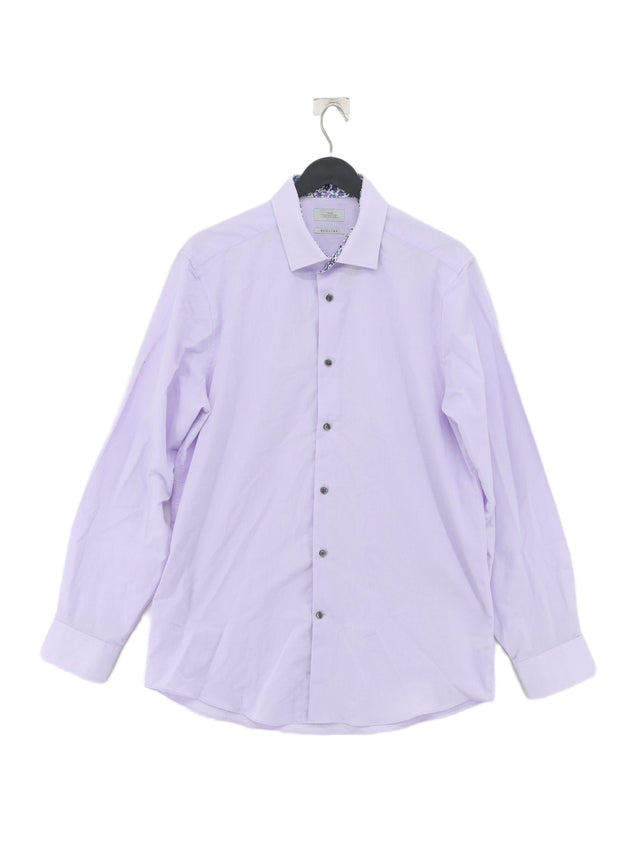 Next Men's Shirt Collar: 16 in Purple Polyester with Cotton