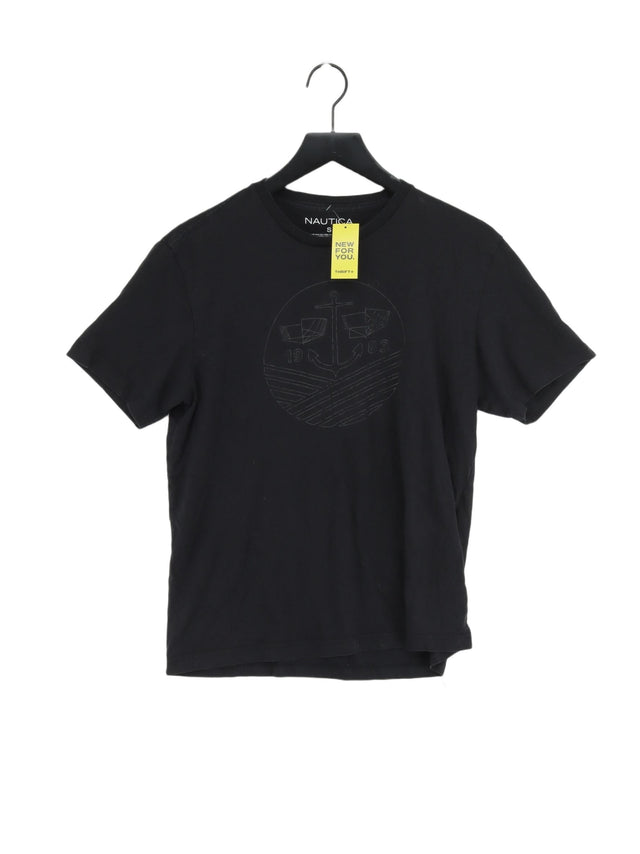 Nautica Men's T-Shirt S Black 100% Cotton