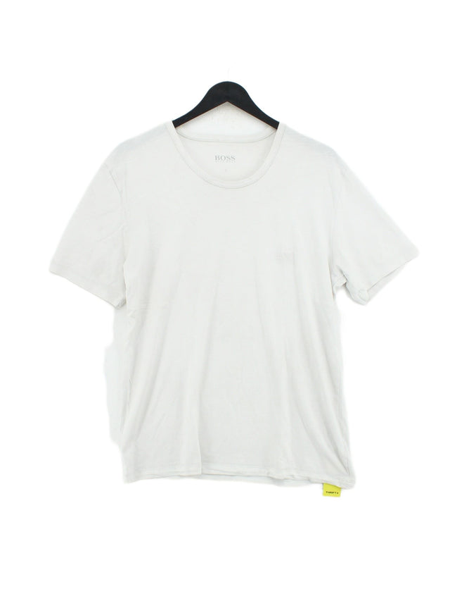 Boss Men's T-Shirt L White 100% Cotton