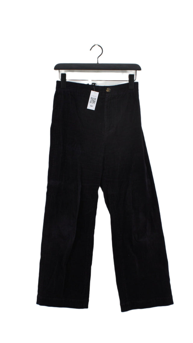 & Other Stories Women's Suit Trousers UK 8 Black Cotton with Elastane