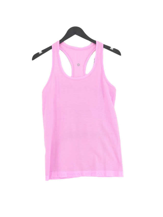 Lululemon Women's T-Shirt UK 8 Pink 100% Other