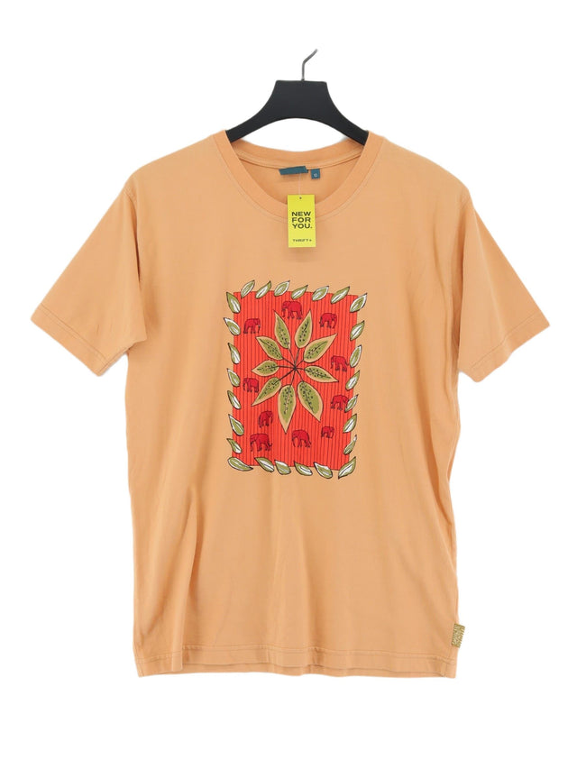 DASH Women's T-Shirt UK 10 Orange 100% Cotton