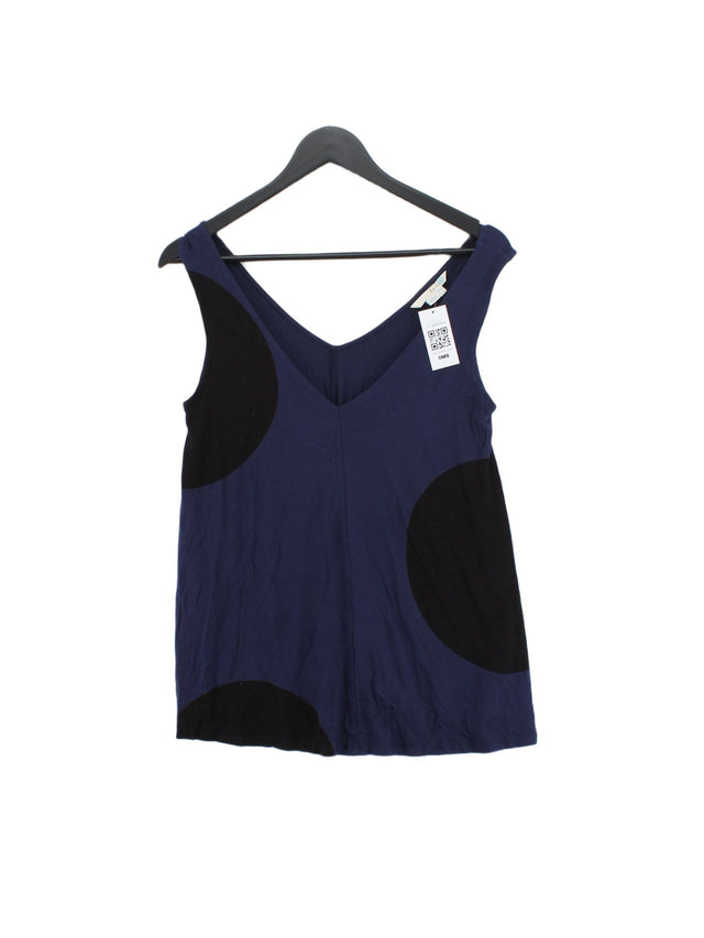 Boden Women's T-Shirt UK 10 Blue Viscose with Elastane