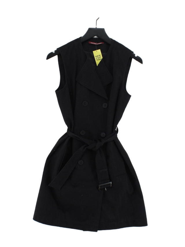 Comptoir Des Cotonniers Women's Midi Dress S Black Cotton with Viscose