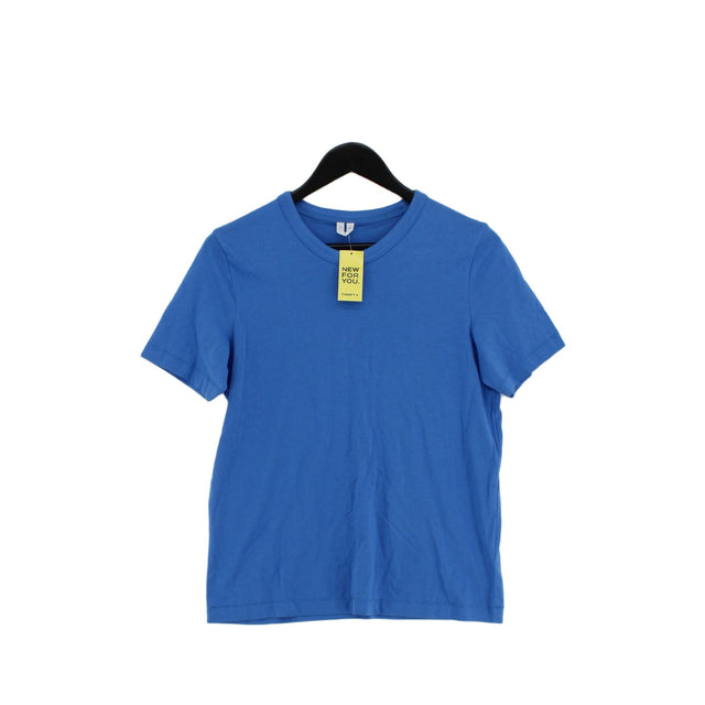 Arket Men's T-Shirt S Blue 100% Cotton