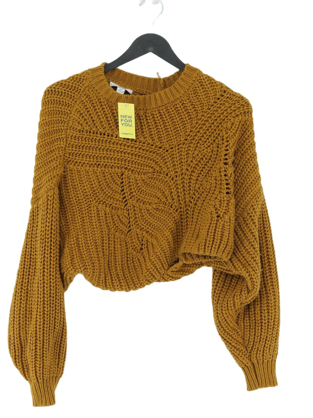 Topshop Women's Jumper S Tan Acrylic with Polyester