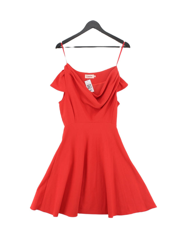 Louche Women's Midi Dress UK 10 Orange Polyester with Cotton