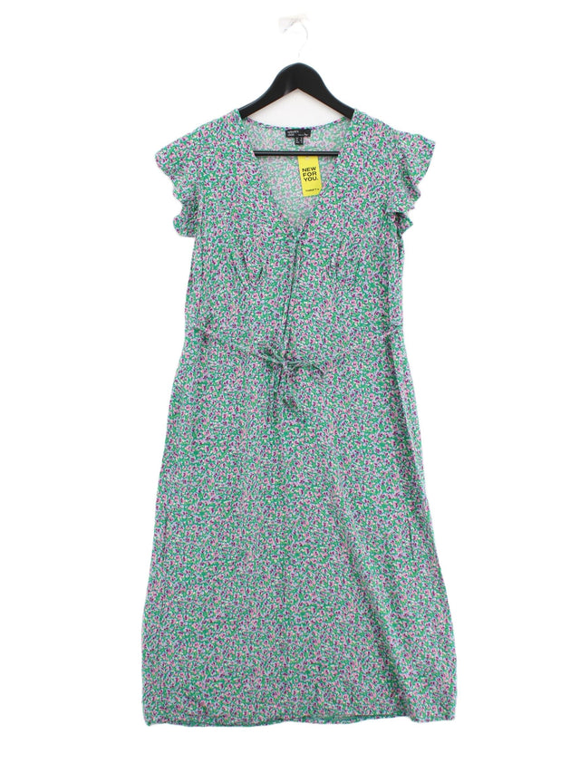 Nobody's Child Women's Midi Dress UK 12 Green 100% Viscose