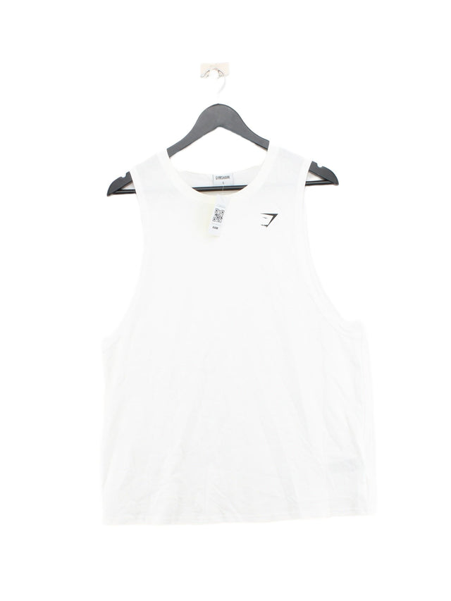 Gymshark Women's T-Shirt S White 100% Cotton