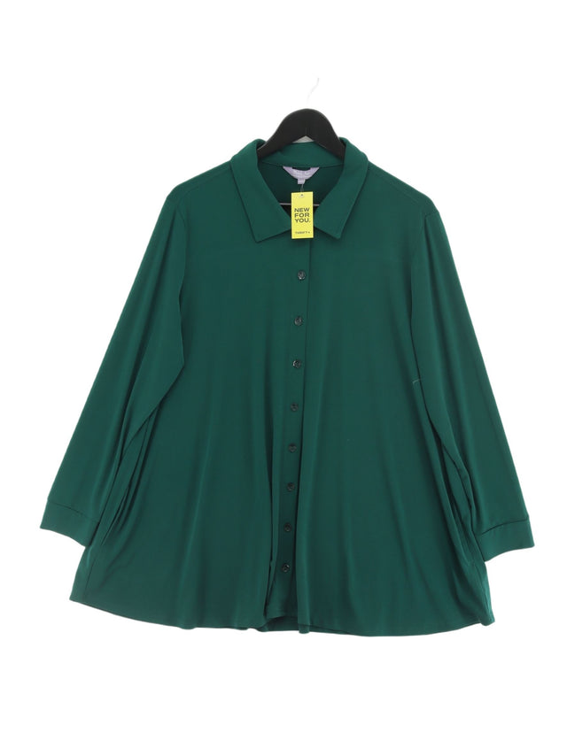 Michele Hope Women's Shirt UK 18 Green Polyester with Elastane