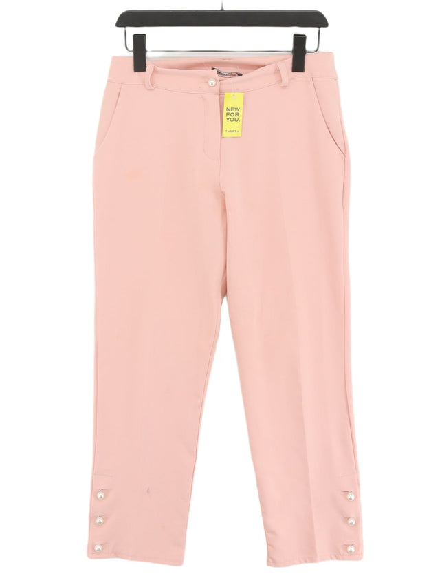 Missy Empire Women's Suit Trousers L Pink 100% Polyester