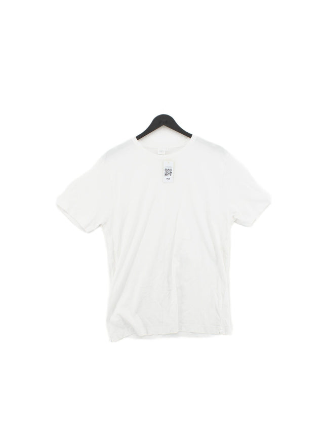John Lewis Men's T-Shirt L White 100% Cotton