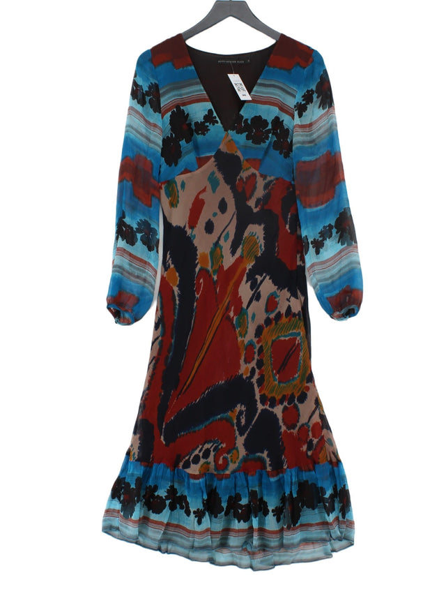 Betty Jackson Women's Maxi Dress UK 14 Multi Silk with Polyester