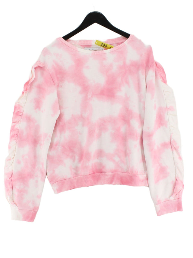 Hype Women's Jumper UK 12 Pink Cotton with Polyester