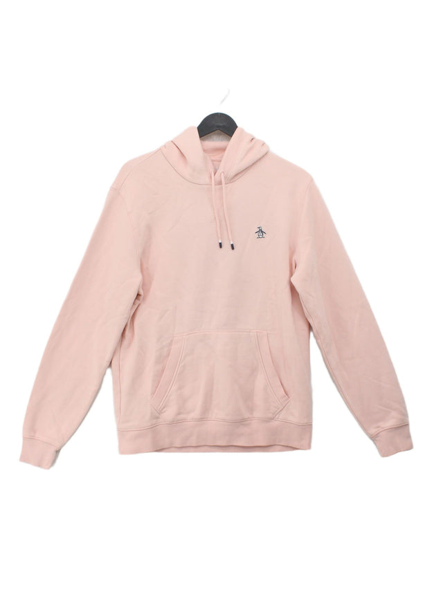 Original Penguin Women's Hoodie S Pink Cotton with Polyester