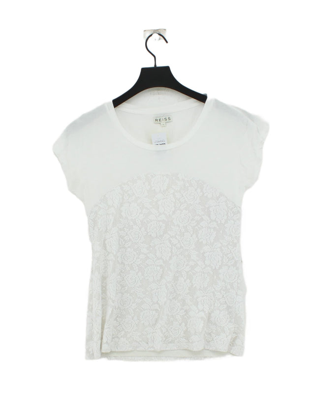 Reiss Women's Top S White 100% Cotton