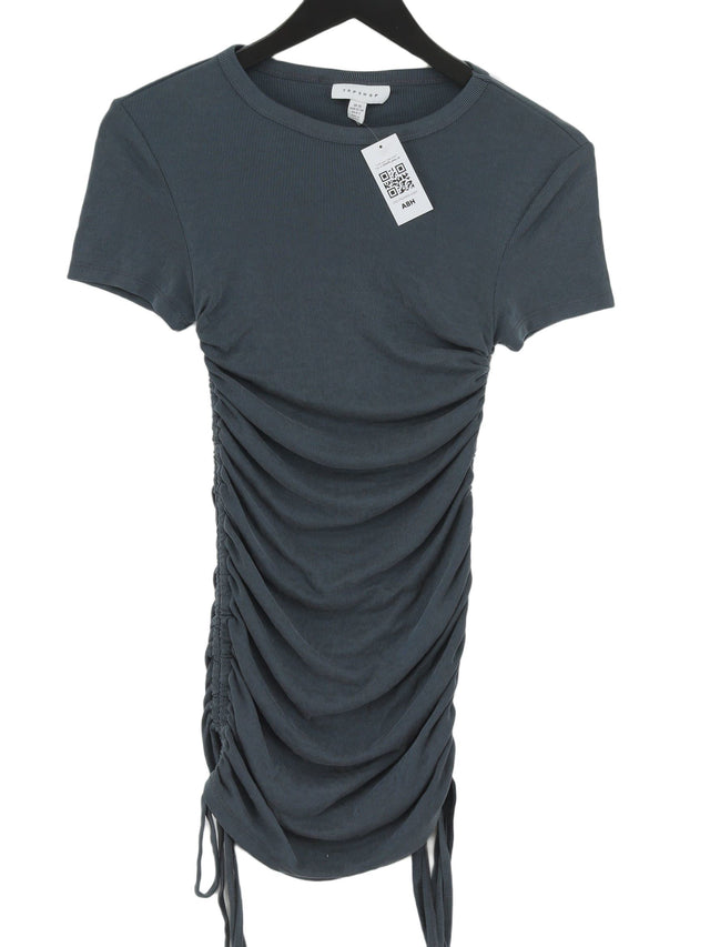 Topshop Women's Mini Dress XS Grey Lyocell Modal with Polyester