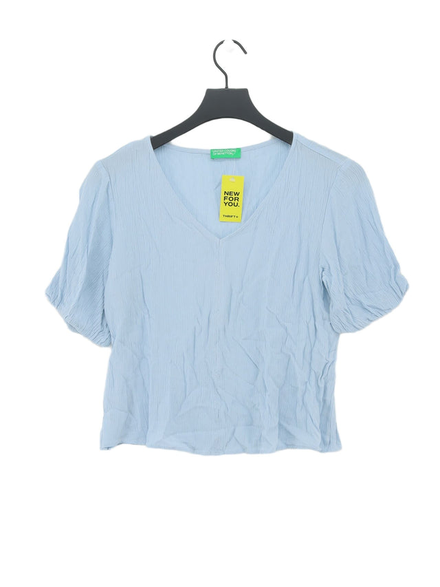 United Colors Of Benetton Women's Top M Blue 100% Other