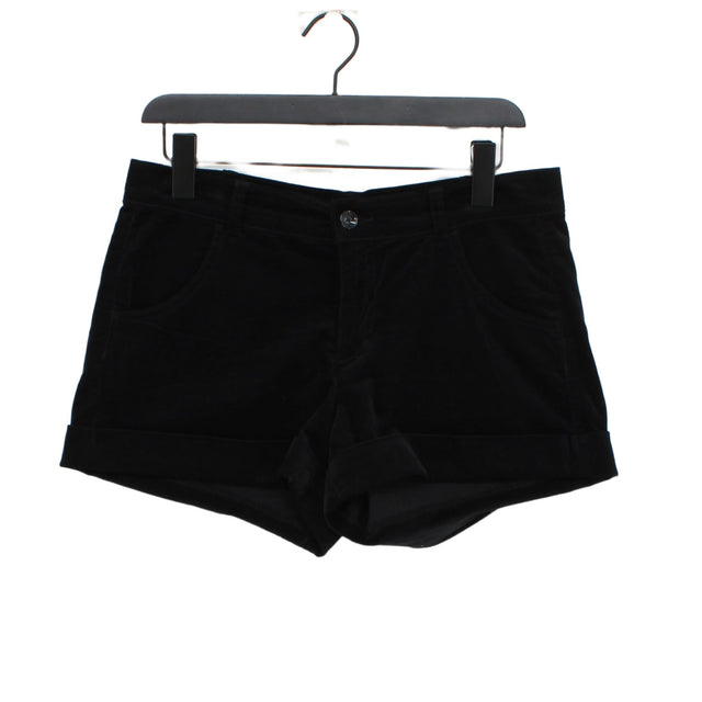 Stile Benetton Women's Shorts UK 10 Black Cotton with Elastane