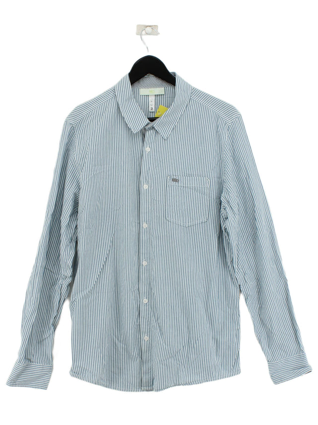 NEO Label Adidas Men's Shirt Chest: 44 in Blue 100% Cotton