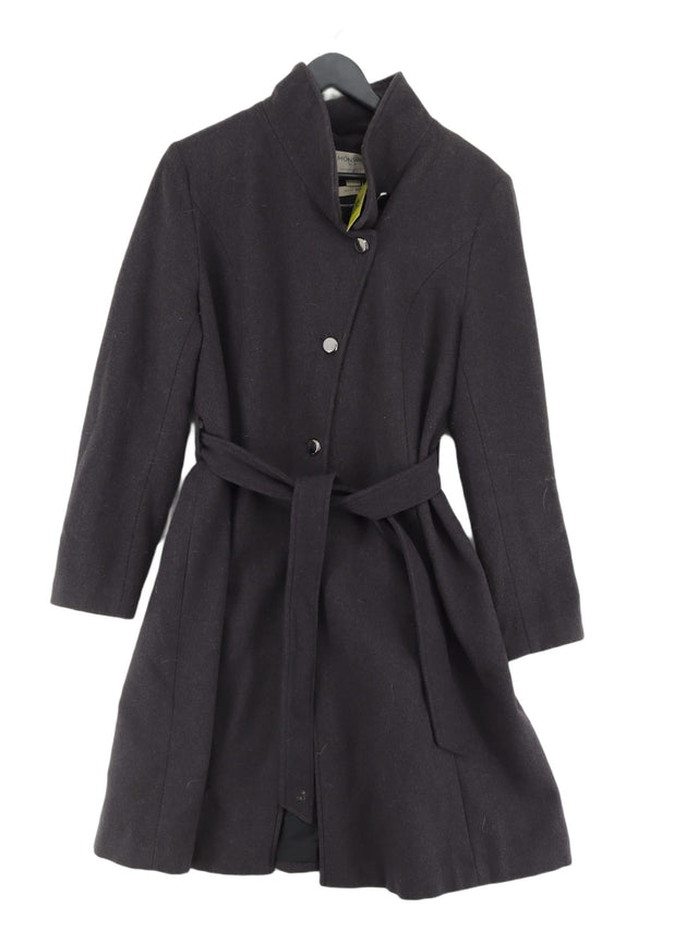 Monsoon Women's Coat UK 16 Grey Polyester with Wool