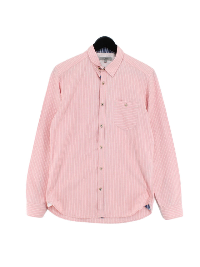 Ted Baker Men's Shirt Chest: 38 in Pink 100% Cotton