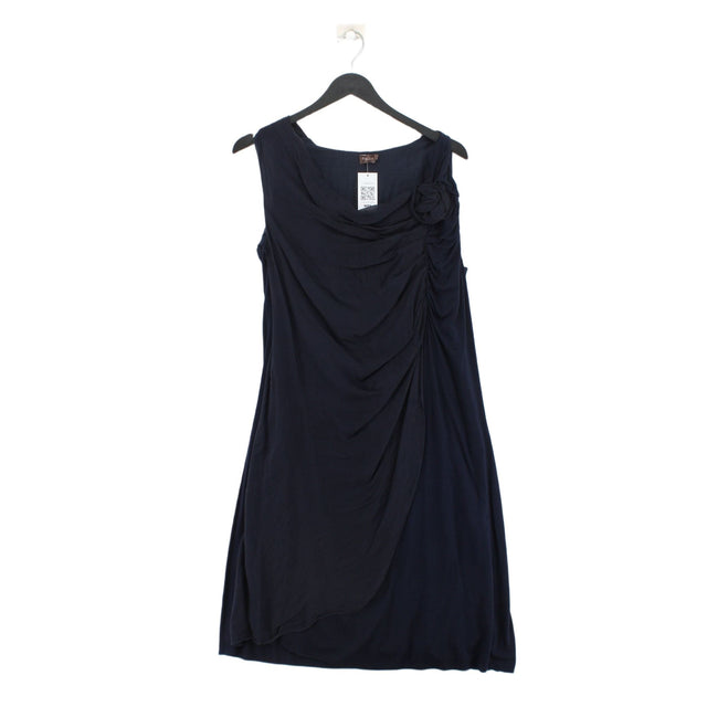 Phase Eight Women's Midi Dress S Blue Silk with Elastane, Viscose