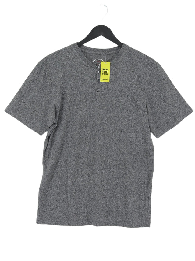 Next Men's T-Shirt S Grey 100% Cotton