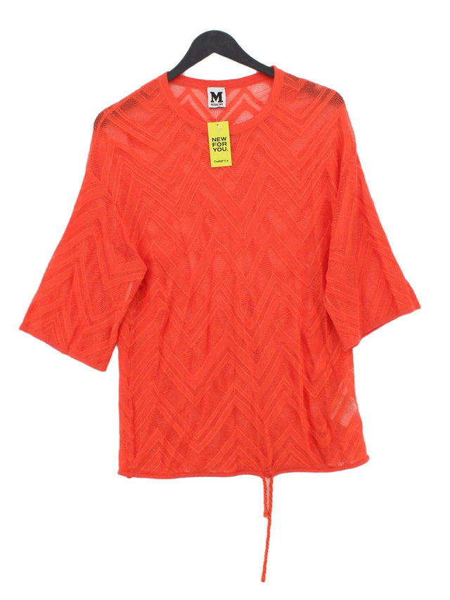 Missoni Women's Top UK 10 Orange Viscose with Cotton