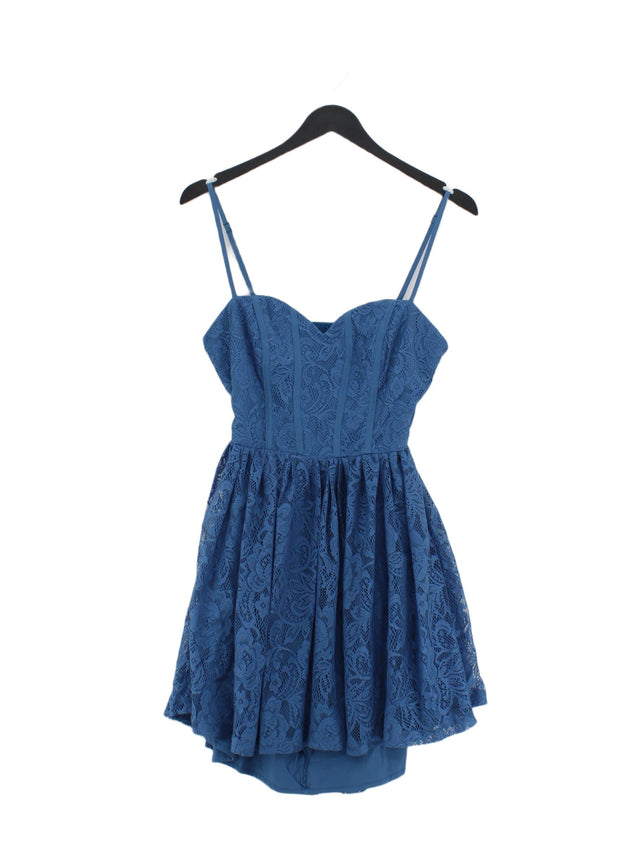 Love Triangle Women's Mini Dress UK 8 Blue Polyester with Elastane