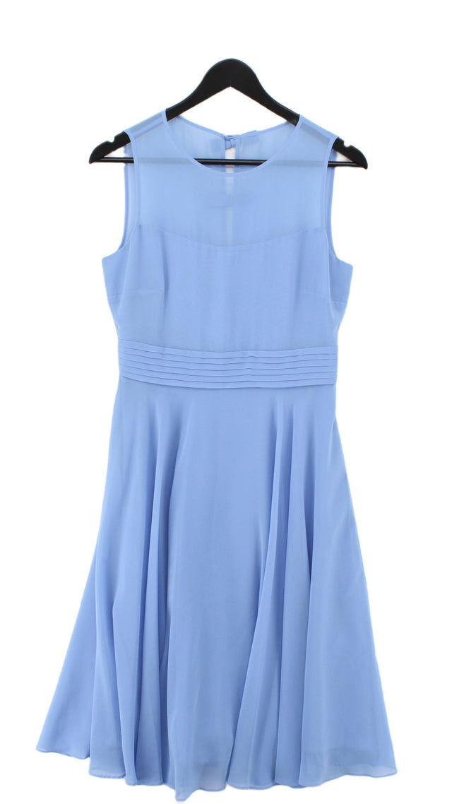 Hobbs Women's Midi Dress UK 10 Blue 100% Polyester