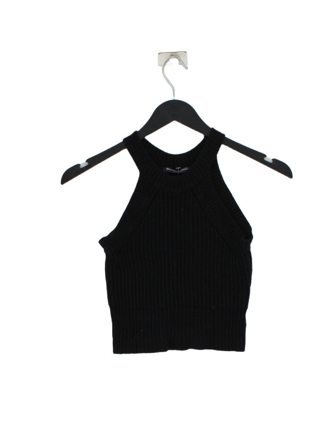 Brandy Melville Women's Top Black Cotton with Viscose