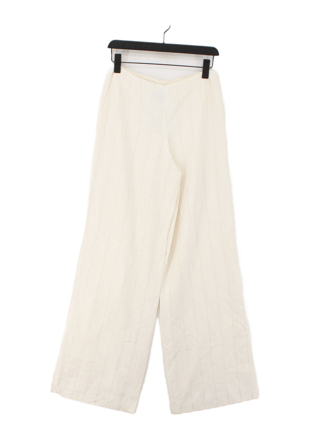 Claudia Strater Women's Trousers W 33 in Cream Linen with Polyester