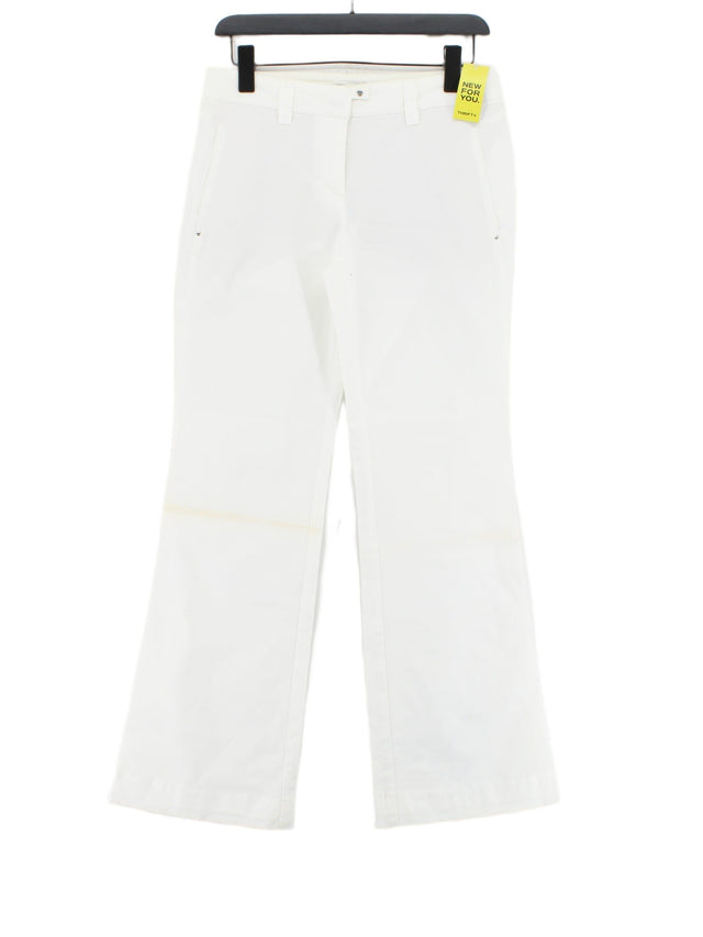 Marc Cain Women's Trousers W 30 in White Cotton with Other