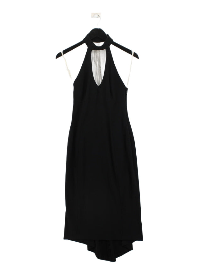 Karen Millen Women's Midi Dress UK 10 Black Other with Polyester