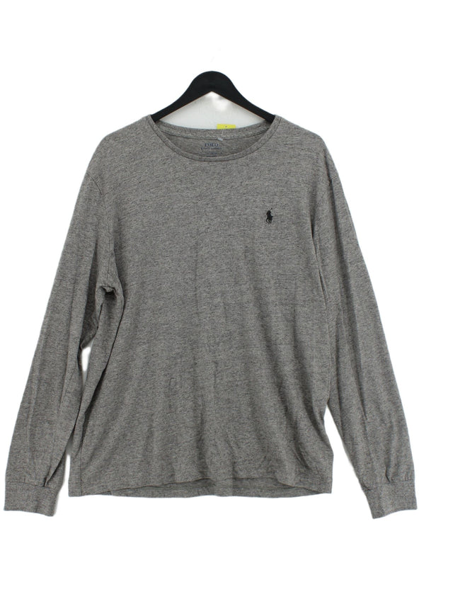 Ralph Lauren Men's T-Shirt L Grey 100% Cotton