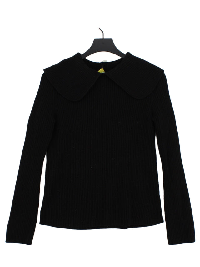 Arket Women's Jumper S Black 100% Wool