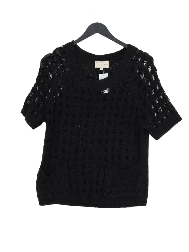 New Look Women's T-Shirt UK 12 Black Acrylic with Nylon
