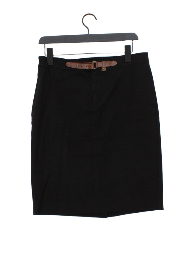Ralph Lauren Women's Midi Skirt S Black 100% Other