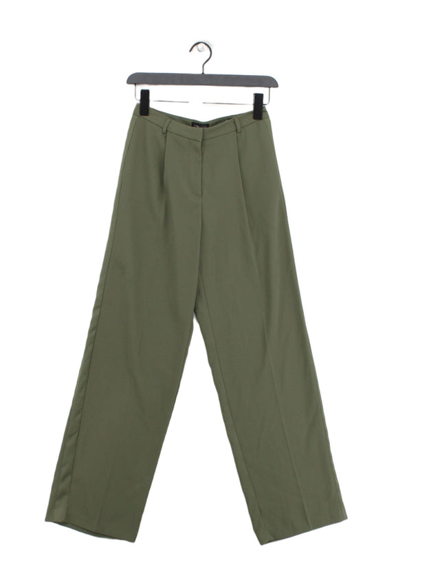 Topshop Women's Suit Trousers UK 4 Green 100% Polyester