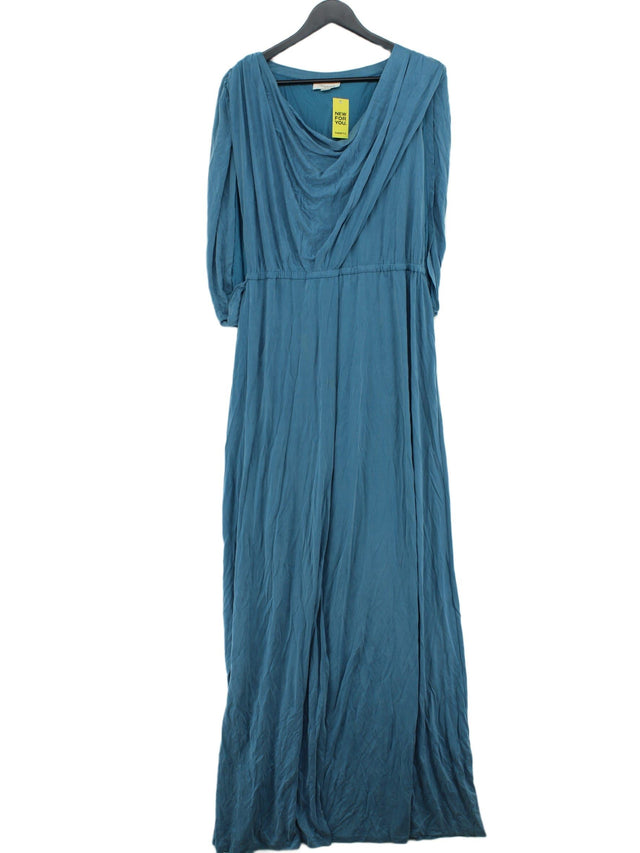 Temperley London Women's Maxi Dress UK 12 Blue Other with Polyester