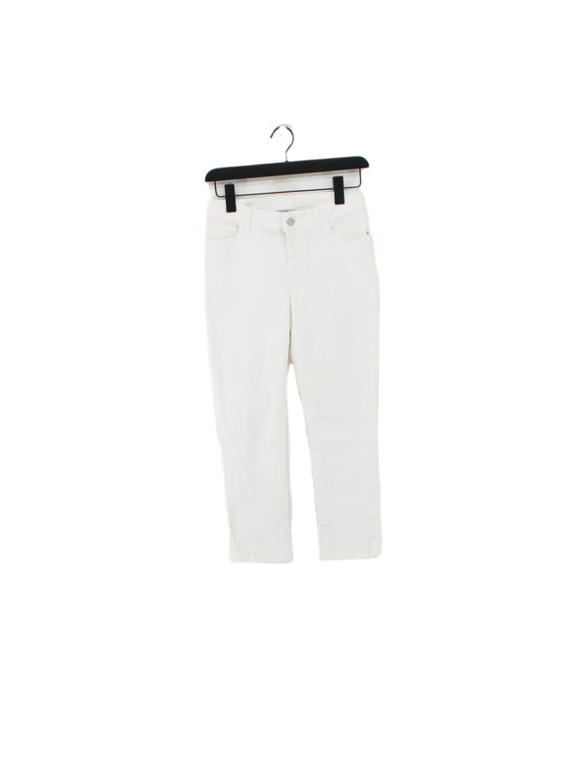 Crew Clothing Women's Trousers UK 8 White 100% Cotton