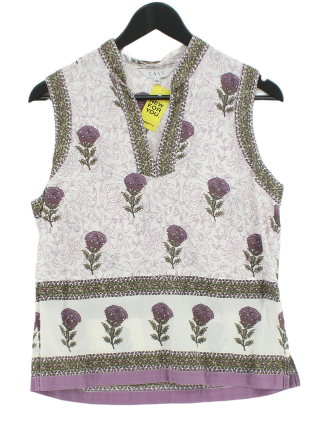 East Women's Top UK 12 Purple 100% Cotton